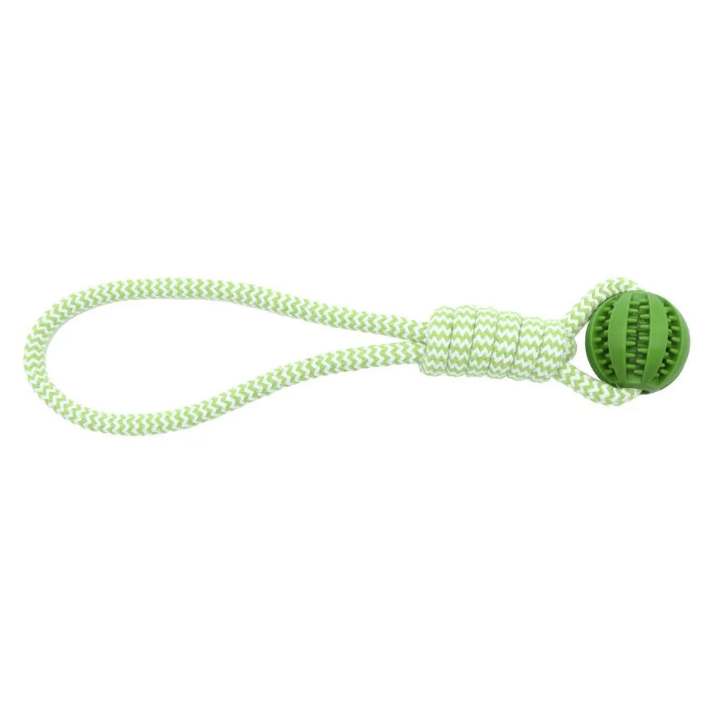 Dog Hollow Ball Toy Rubber Chew Toys for Dogs Cleaning Teeth Molar Bite Resistant Toy with Bell Puppy Training Game