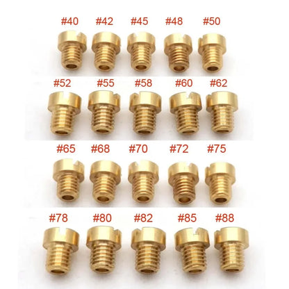 20/10/5pcs 5mm Main Jet M5 Jets for Dellorto Carburetor SHA PHBG NC T5 JNC Tomos A35 Targa LX Sprint Size from 40 to 188