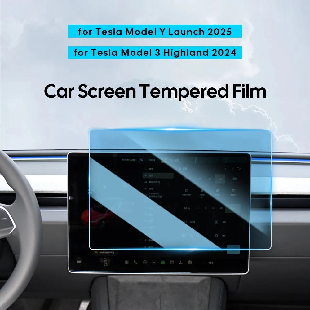 TESY Tempered Glass Film Protector for New Tesla Model YL Y Juniper Launch Model 3 Highland Front Rear Screen Protective