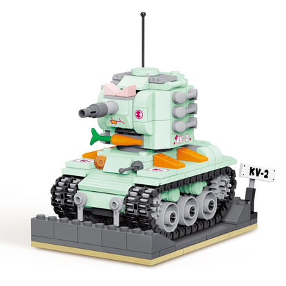 KNEW BUILT Mini Tank Building Blocks Kid Learning Toys Educational Bricks Military Model Construction Set for Children Gift