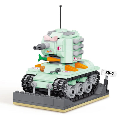KNEW BUILT Mini Tank Building Blocks Kid Learning Toys Educational Bricks Military Model Construction Set for Children Gift