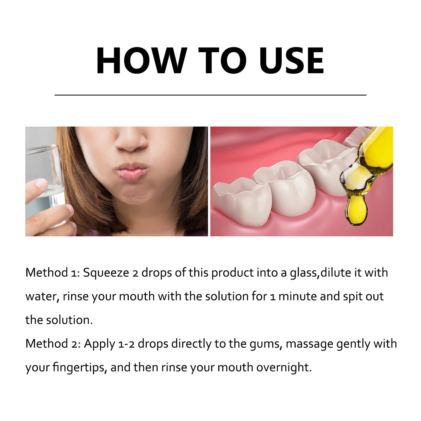 Gingival repair drops Quickly Repair of Cavities Caries Teeth Whiten Remove Yellow Plaque Stains Relieve Gums Decay Toothpaste
