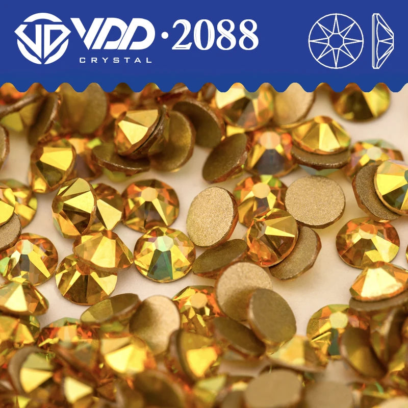 VDD SS16-SS30 High Quality AAAAA 2088 Rhinestones Crystal Flatback 8 Big 8 Small 16cut Stones For DIY Crafts Nail Art Decoration