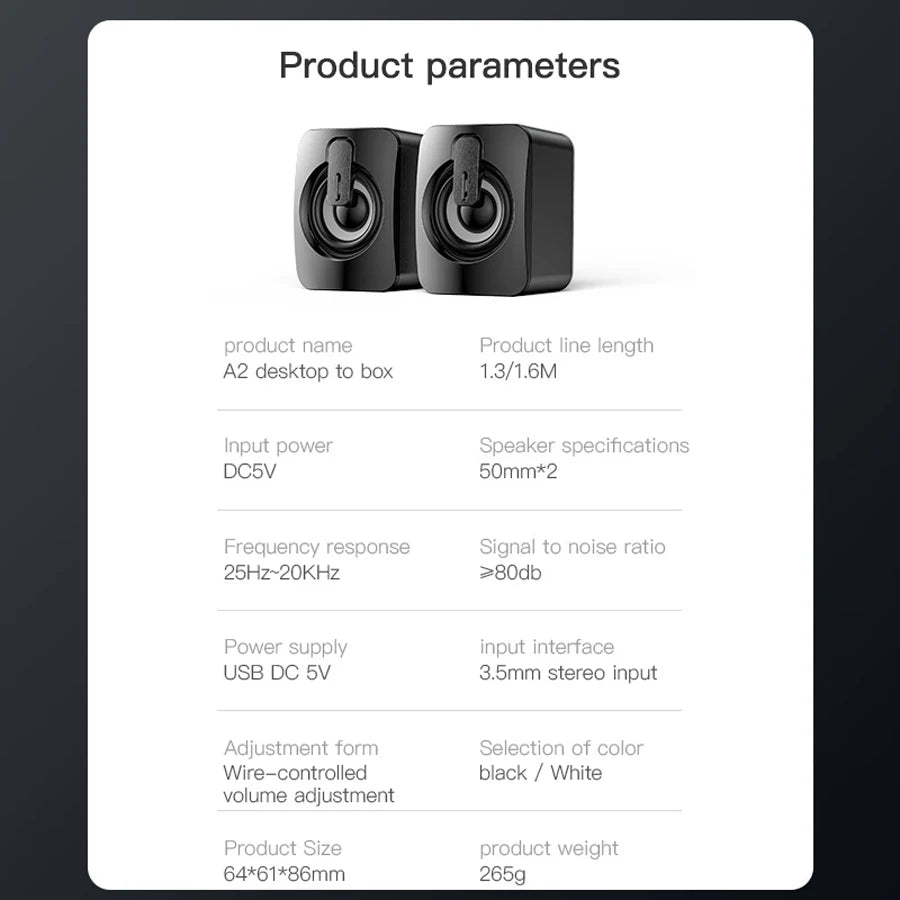 PC Speaker For Computer Laptop Notebook Desktop Caixa De Som Mini Sound Box Music Bocina Column Acoustics Coluna Audio System