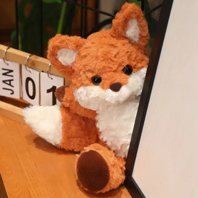 Cute Fluffy Fox Plush Toy Soft Cartoon Orange Foxes Stuffed Doll Baby Appease Children toys