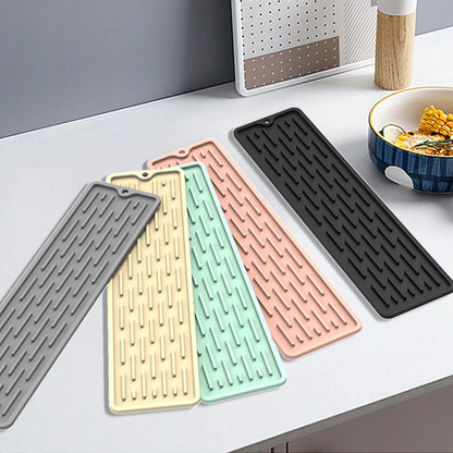55/35cm Silicone Drainer Mat Anti Slip Sink Tray Tableware Cushion Organizer Kitchenware Protection Mat Kitchen Storage Pads