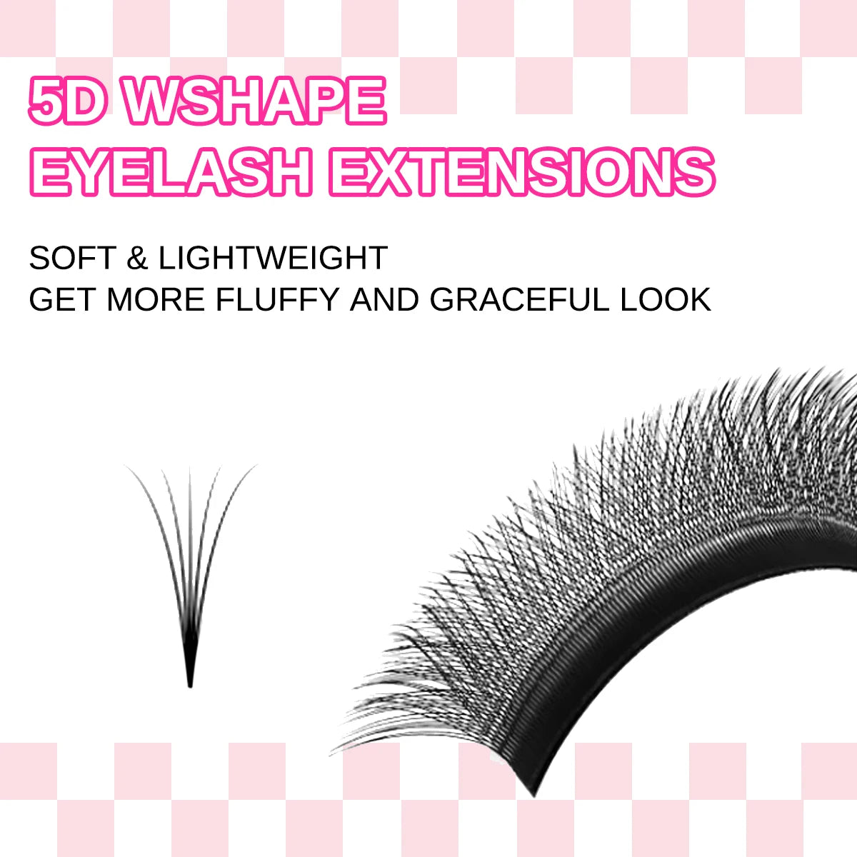 ARTSTAR W Shaped Lashes 3D 4D 5D 6D Premade Fans Eyelash Extensions C  D CC Curl W Style  Automatic Flowering Volume Eyelashes