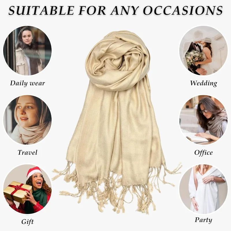 Soft Silky  Scarf for Women – Shawl Wrap for Evening Dresses, Bridesmaids, Weddings & Everyday Wear