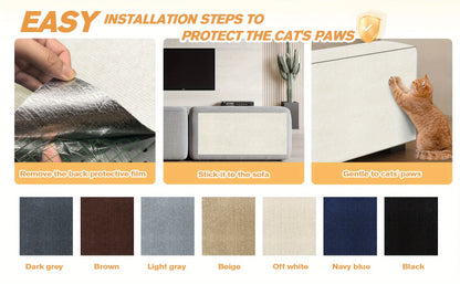 Trimmable Cat Scratching Mat Cat Scratcher Sofa Tape Scratching Post Self-adhesive Carpet Cats Scratch Board Cat Accessories