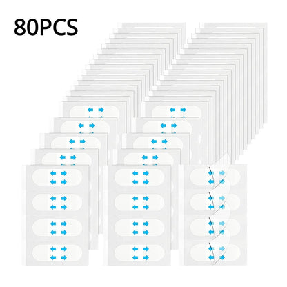 80pcs Invisible V Face Lifting Patches Facial Slimming Firming Stickers for Forehead, Neck & Chin