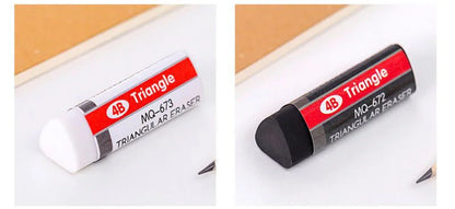 2-8-32 pcs Lytwtw's Stationery 4B Triangle Novelty Erasers Rubber Kawaii School Office Supplies Creative Eraser