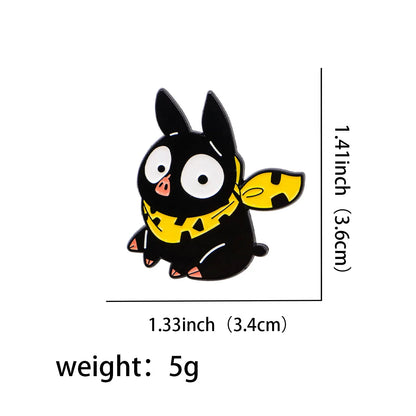 Anime Black Pig Enamel Pin Badges on Backpack Women's Brooches Collar Lapel Pins Manga Jewelry Cosplay Accessories Toys Gifts