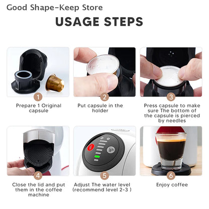Reusable Coffee Capsule Adapter for Dolce Gusto Genio S Crema Pod Grinder - Eco-Friendly and Compatible with Coffee Pods