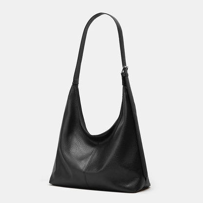 Trendy Casual Soft Pu Women's Handbags Solid Color Large Capacity Female Shoulder Bag Retro Tote Bag for Commute Shopping