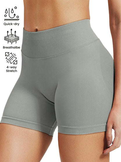 High stretch hip lifting fitness yoga shorts with peach hips and no awkward lines, Pilates medium intensity training shorts