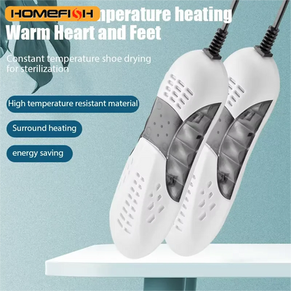 HOMEFISH Electric Shoe Dryer Deodorizer with Heat And UV Light Foot Warmer Dehumidifier Boot Odor Eliminator for Household Use