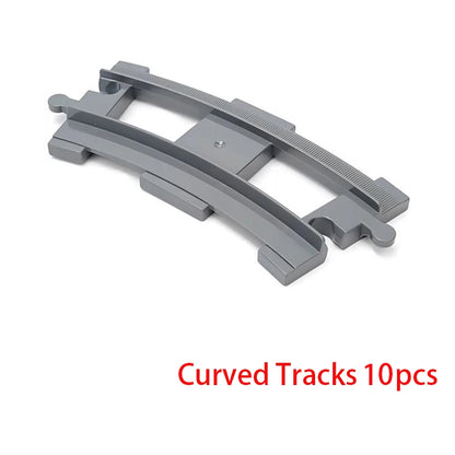 Big Size Building Block Bricks Train Tracks Crossover Parts Switch Straight Curved Duploes Accessories DIY Toy For Children Gift