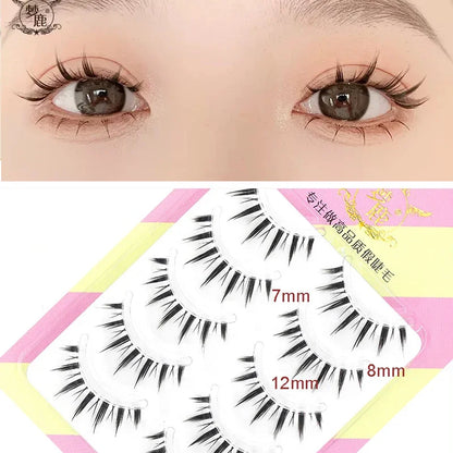 Dream Deer False Eyelashes A Type Eyelashes Upgraded Lash V-shaped 0.14mm Transparent Stem Soft Natural Eye Lashes Mink