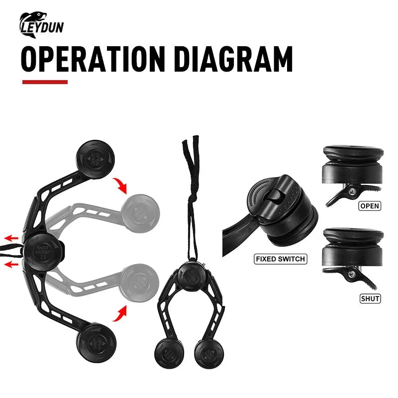 LEYDUN Fishing Tools GT FG PR Knotter Assist Line Leader Connection Knotting Machine Bobbin Winder Lines Wire Japan Knot Tool