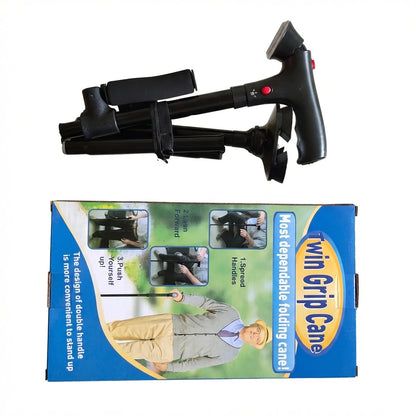 Collapsible Telescopic Folding Cane Elder Cane LED With alarm Walking Trusty Sticks Elder Crutches for Mothers the Elder Fathers
