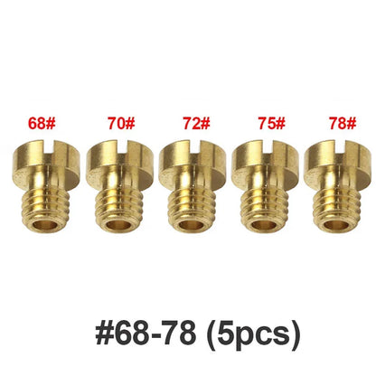 10/5pcs Carburetor Main Jet 5mm M5 Thread 5x0.75 for Dellorto SHA PHBG NC PHVA AD/DS Racing Carb JNC Injector Nozzle Size