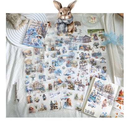 20Sheets PET Stickers Season Series PET Decorative Stickers Diary Scrapbooking Material Decor Album Stationery Stickers