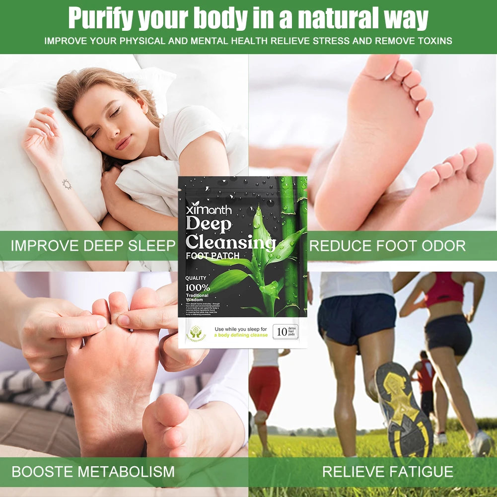 Natural Detox Foot Patches 10-50PCS/Bag Stress Relief Feet Deep Sleep Herbal Detox Sticker Relieve Stress For Foot Care Tools