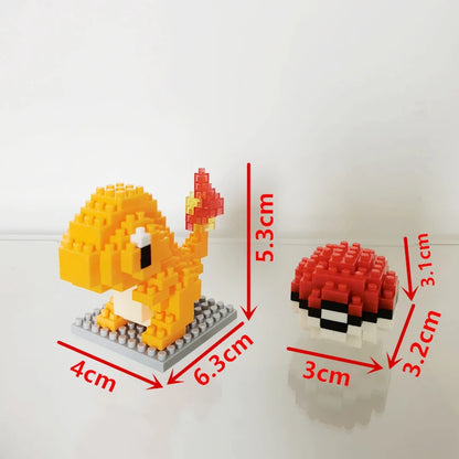 75 Style Building Blocks Assembly Anime Picachu Charizard Doll Blastoise Bulbasaur Gengar Bricks Figures Toy for Kid Gift