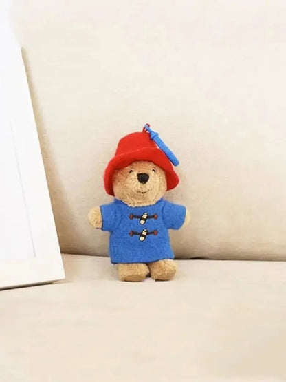 New Cute Paddington Bear Plush Doll Key Chain Chain School Bag Pendant Accessories Small Pendant Children's Plush Toy 11x4x2cm