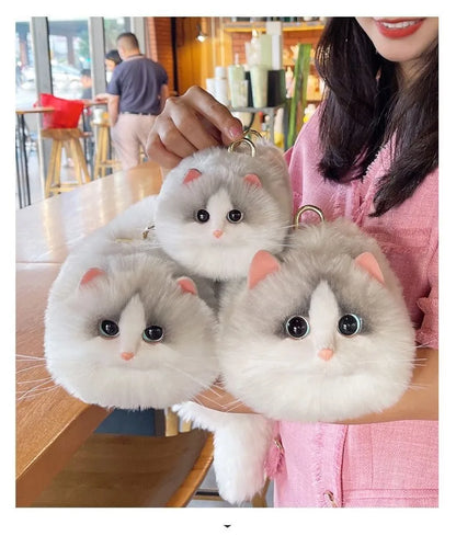 New Cute Popular Cat Small Bag Smooth Hand Feeling Not Easy To Lose Hair Hundred Mobile Phone Net Red Chain Crossbody Bag