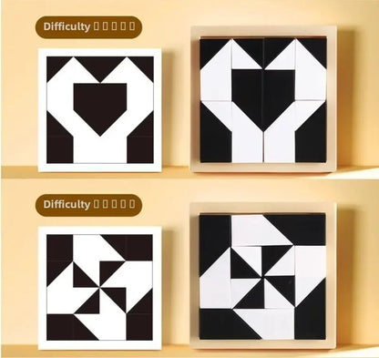 120/370 Level Black White Hidden Building Block Intelligent Puzzle Toys Puzzle Interactive Tabletop Game
