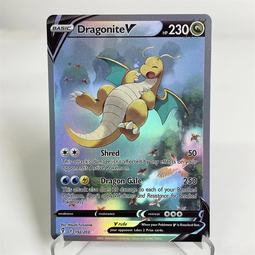 Holographic PKM Collection Cards PTCG Proxy Card Blue Core Paper Card Kids PKM Charizard/Dragonite/Umbreon