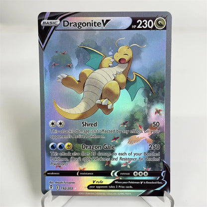 Holographic PKM Collection Cards PTCG Proxy Card Blue Core Paper Card Kids PKM Charizard/Dragonite/Umbreon