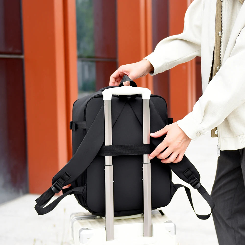 2-Piece 40×30×20cm 180 °   Full Opening Backpack Set, Large Carry-On with Tote Bag for Travel, Business, School & Daily Commuting