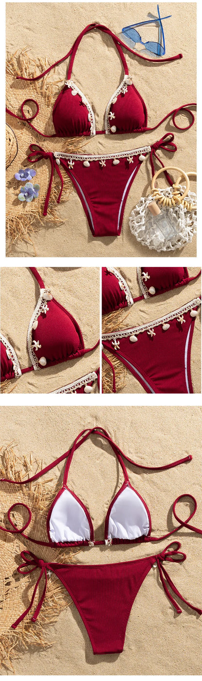 Sexy Bikinis 2026 Women's Swimwear Female Swimsuit For Swimming Wear Bathing Suits Brazilian Bikini Set Beachwear Pool Bather