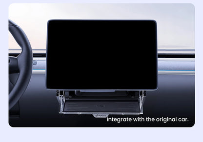 YZ For New Tesla Highland Model 3 Y Juniper Tray Magnetic Under Screen Fold Storage Box ETC Screen Storage Box Accessories