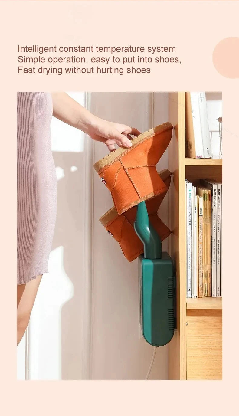 220V Electric Shoe Dryer, Portable Shoe & Boot Drying Machine with Sterilization Deodorization, Heated Foot Protector for Gloves