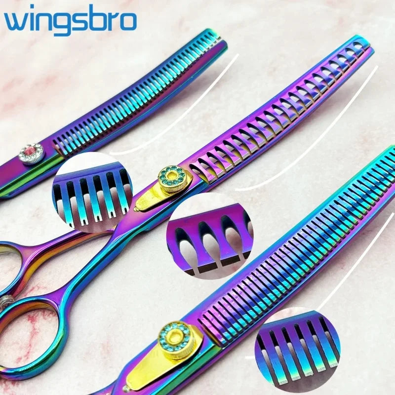 7 inch Dog Hair Trimming Scissors,Pet Grooming Curved Scissors ,Dog Beauty Grooming Curved thinning Scissors Pet Groomer