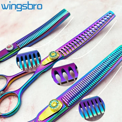 7 inch Dog Hair Trimming Scissors,Pet Grooming Curved Scissors ,Dog Beauty Grooming Curved thinning Scissors Pet Groomer