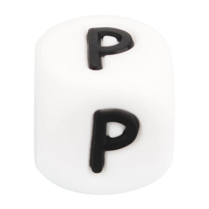 LOFCA 40PCS/Lot Alphabet 12mm Food Grade Letter Silicone Beads Baby Bead Pacifier Chain BPA Free  for Name Make DIY Necklace