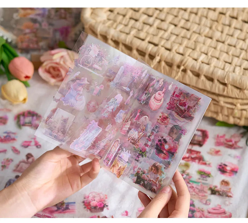 20Sheets PET Stickers Season Series PET Decorative Stickers Diary Scrapbooking Material Decor Album Stationery Stickers