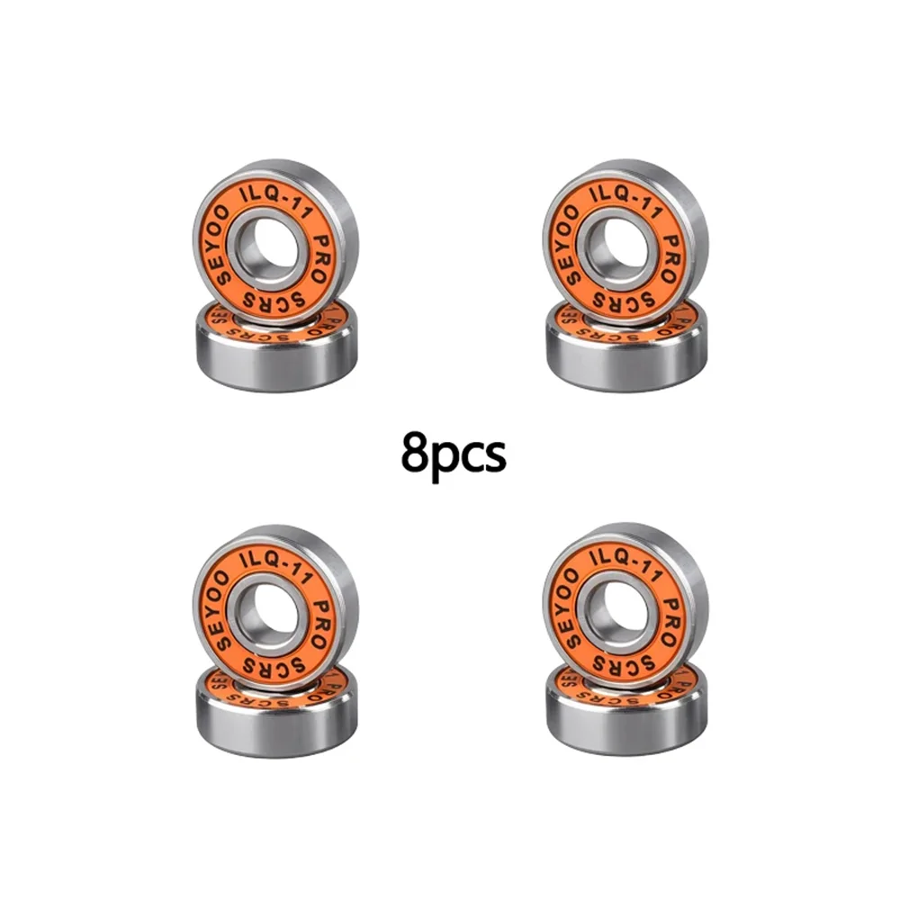 8PC bearings ILQ-11 high-speed bearings are suitable forskateboard long board inline roller skates and ice skates with low noise