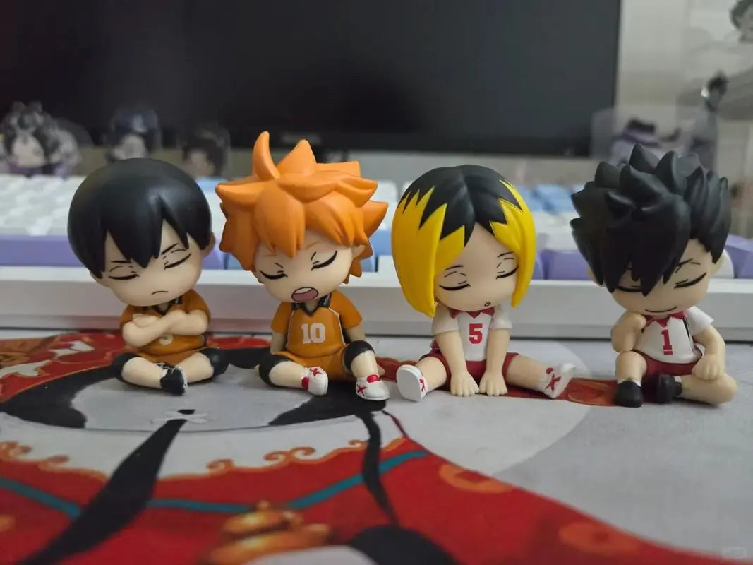 New In Stock Japanese Anime Volleyball Youth Shoulder To Shoulder Sleep Blind Box Kawaii Action Figure Desktop Ornament Gifts