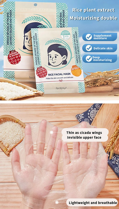 Fadinne Rice Mask — Hydrating, Moisturizing, and Water-Locking Formula for Soft and Supple Skin