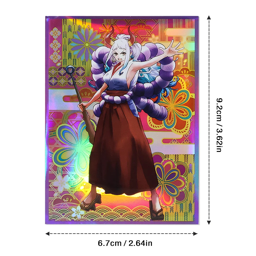60Pcs 67x92mm Anime One Piece Card Sleeves Ace Luffy Zoro Shanks Empress Nami OPCG PTCG /MTG/PKM Trading Cards Protector Case