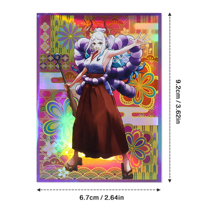 60Pcs 67x92mm Anime One Piece Card Sleeves Ace Luffy Zoro Shanks Empress Nami OPCG PTCG /MTG/PKM Trading Cards Protector Case