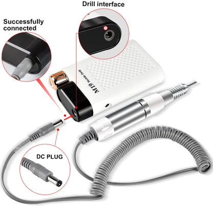 Electric Nail Drill Pen Handle File Polish Grind Machine Handpiece Manicure Pedicure Tool Nail Drill Accessories