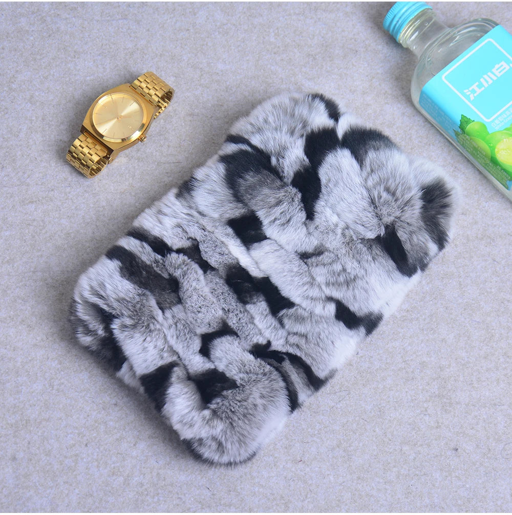 Women Handmade Stretch 100% Real Rabbit Fur Scarf Knit Genuine Rex Rabbit Fur Headbands Girls Natural Rabbit Fur Ring Scarves