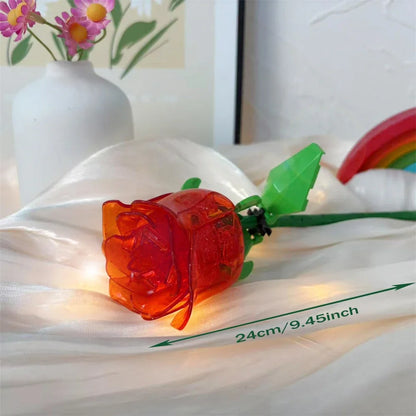 KNEW BUILT DIY Rose Flower Arrangement Building Block Toys-Enjoy Life,Loved by Girl,Create Your Favorite Bouquet,Home Decoration