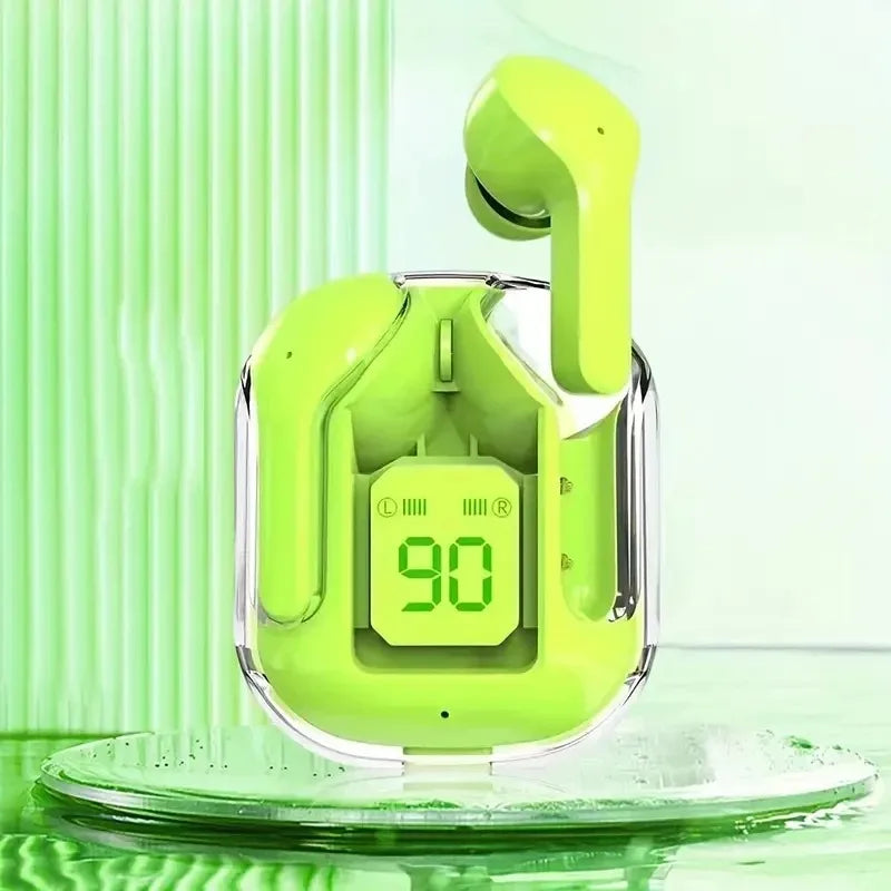 T2 Tws Wireless Bluetooth Headset Transparent Headphones ENC Power Digital Display Stereo Sound Earphones for All Smartphones